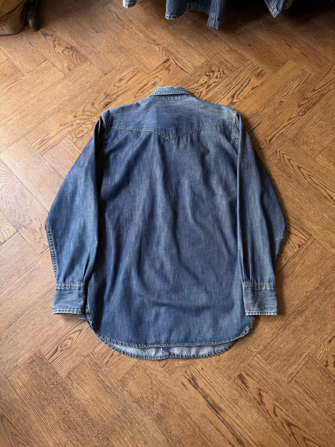 [M]90's 리바이스 빈티지 워싱 버튼다운 데님 웨스턴 셔츠 상품이미지7