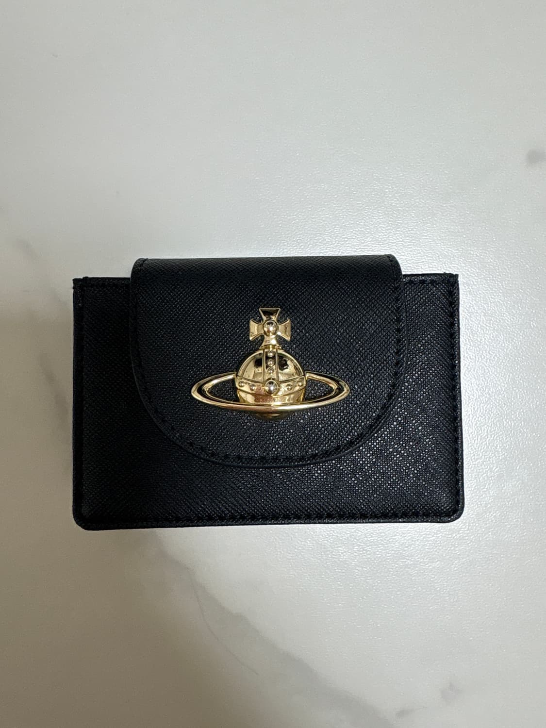 비비안 웨스트우드 사피아노 컴팩트 카드 홀더 블랙 지갑 상품이미지1