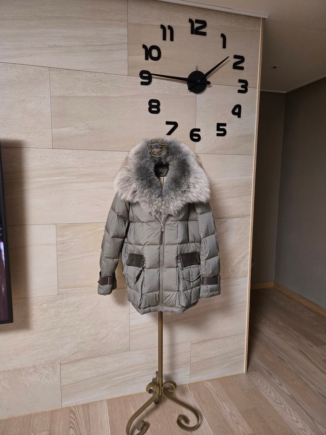 [F] 폭스퍼 퀼팅 덕다운 패딩 상품이미지1