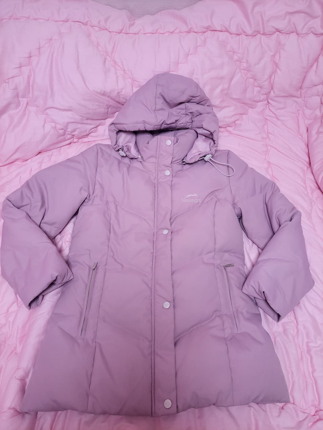 급처상태양호!Slazenger슬레진저 핑크공주패딩 레니본st럭키슈에뜨st 상품이미지1