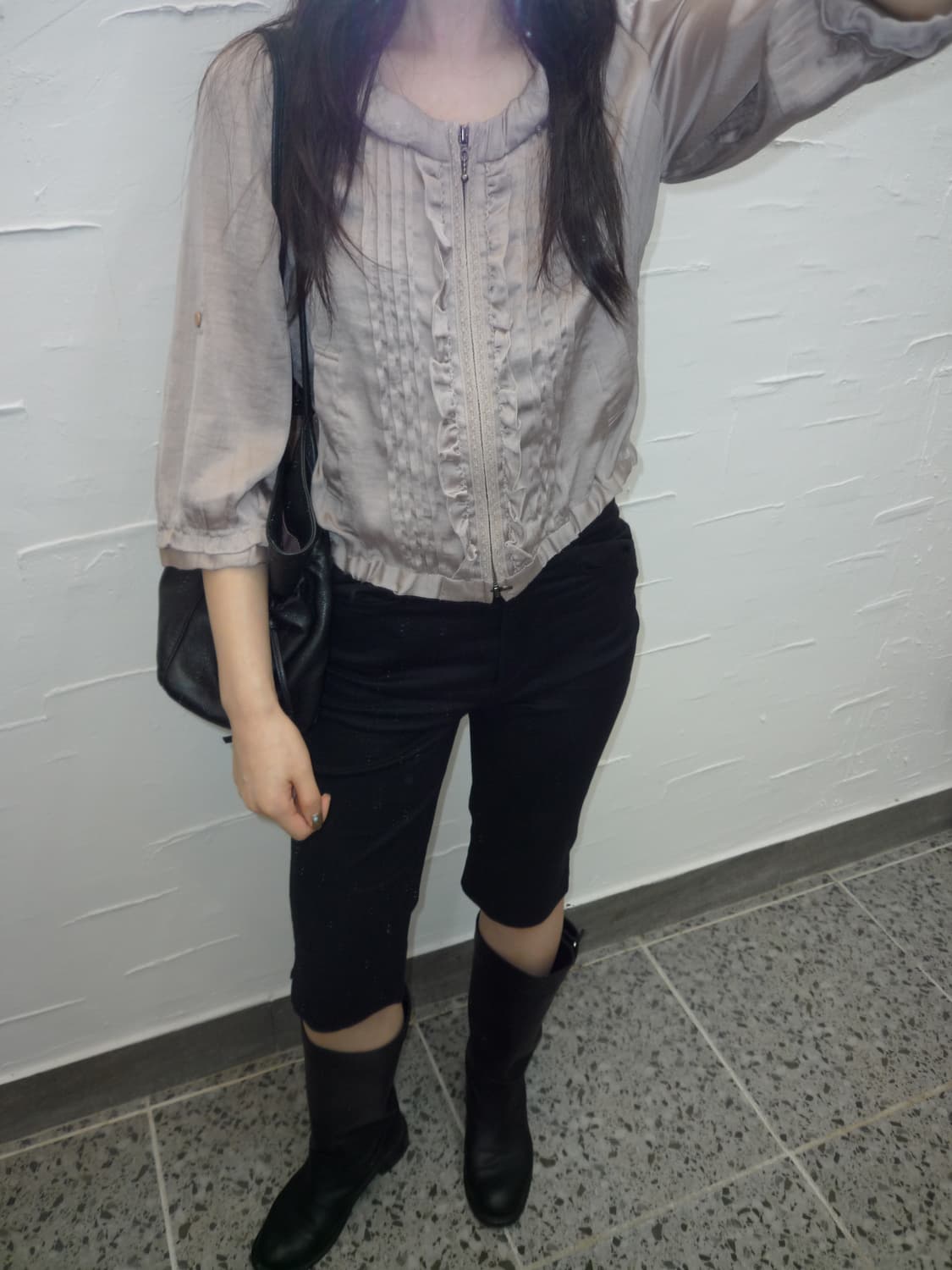 Glossy frill windbreaker 상품이미지3
