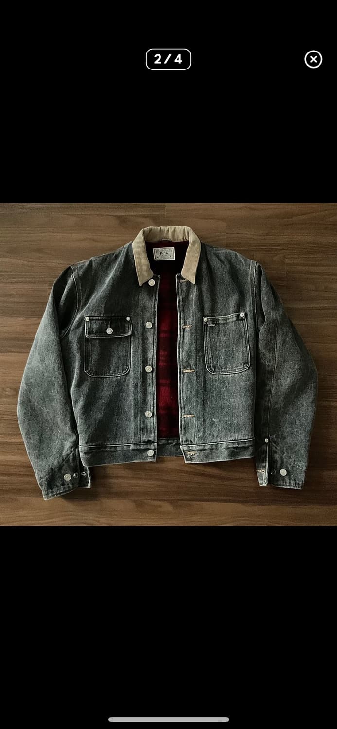 (구매) 폴로 랄프 로렌 구형 덩가리 자켓 흑청 블랙 xl 상품이미지4