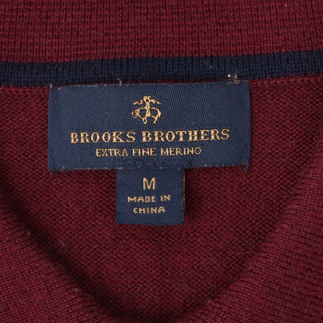 브룩스브라더스 버건디 엑스트라파인 메리노울 버튼업 니트 상품이미지8