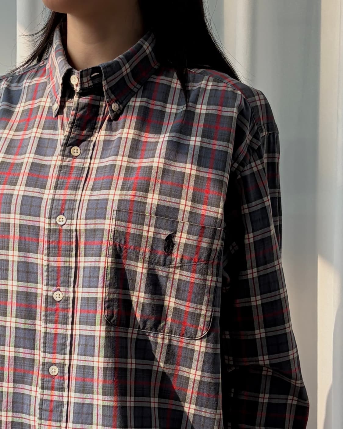 [M-L]폴로 랄프로렌 플레이드 체크 셔츠 상품이미지3