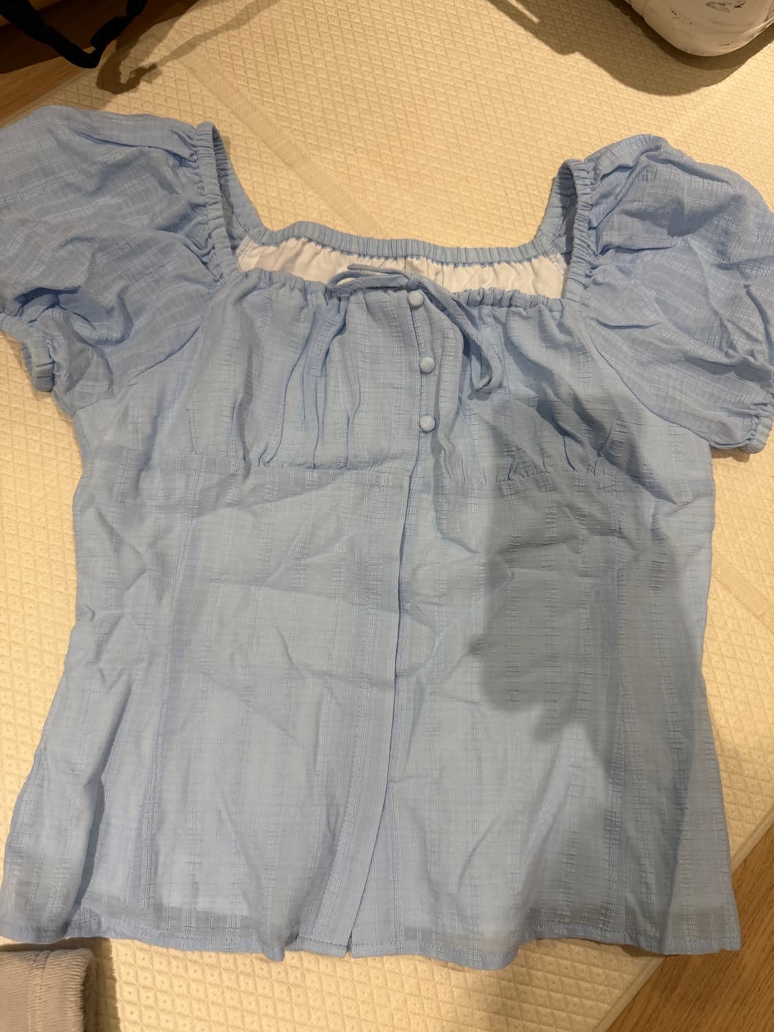 앤유 스카이 퍼프 블라우스 상품이미지1