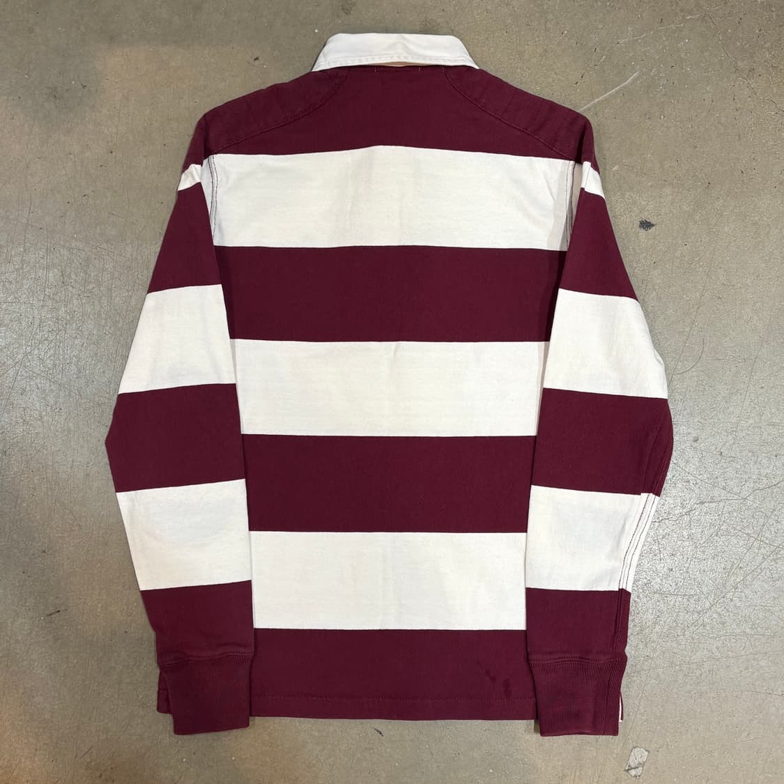 XS 폴로랄프로렌 레드 스트라이프 럭비 티셔츠  상품이미지3