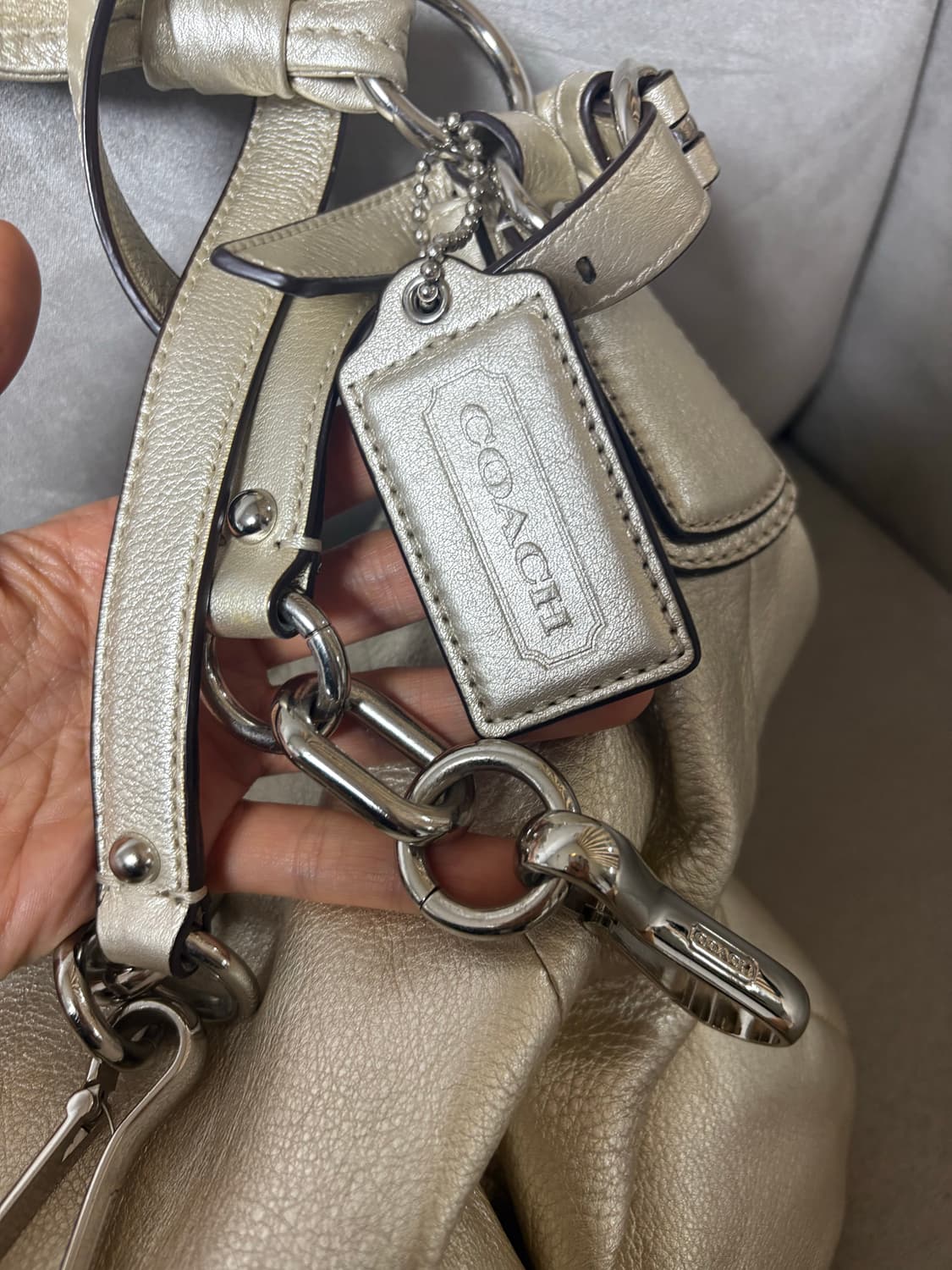 완전희귀)Y2K coach vintage 실버백 상품이미지5