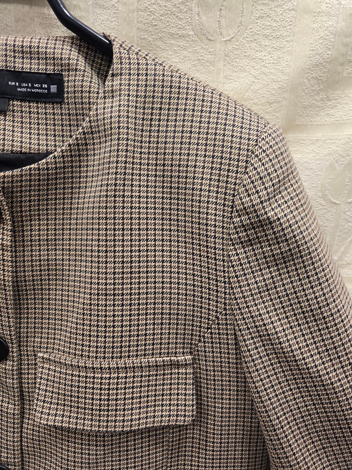 자라 ZARA 체크 크롭 자켓 S 상품이미지3