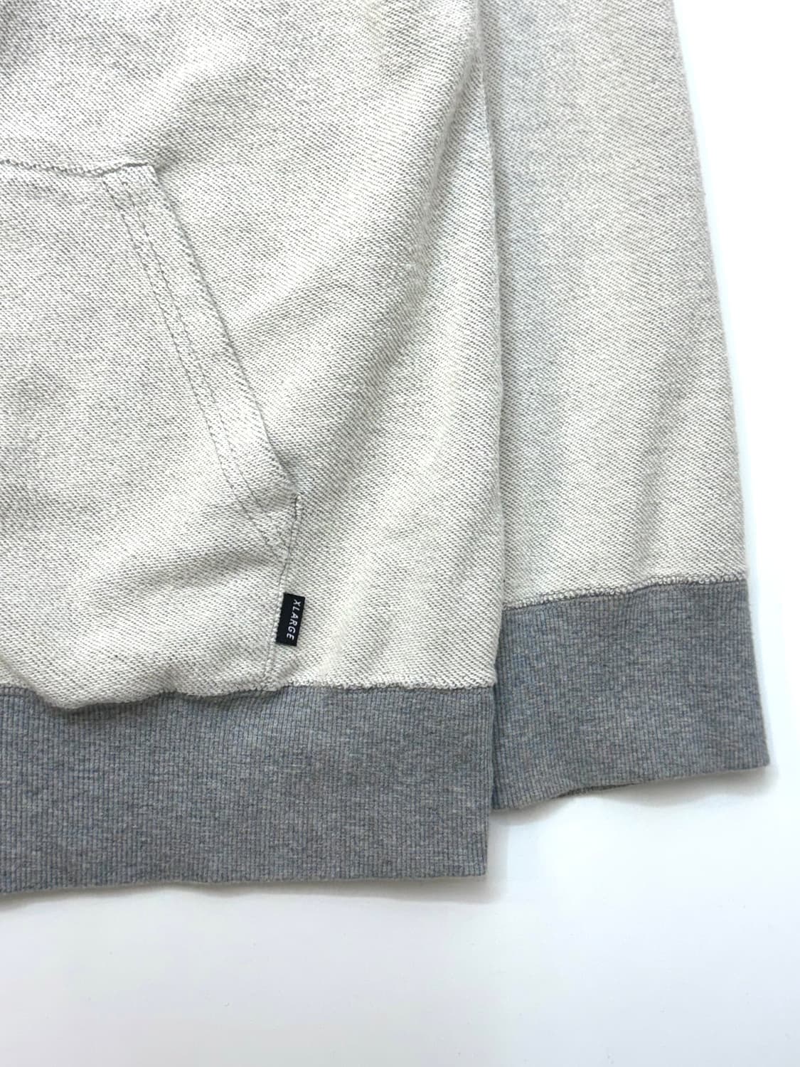 X-LARGE 엑스라지 그레이 컬러 오버록 디테일 투웨이 후드집업 상품이미지5