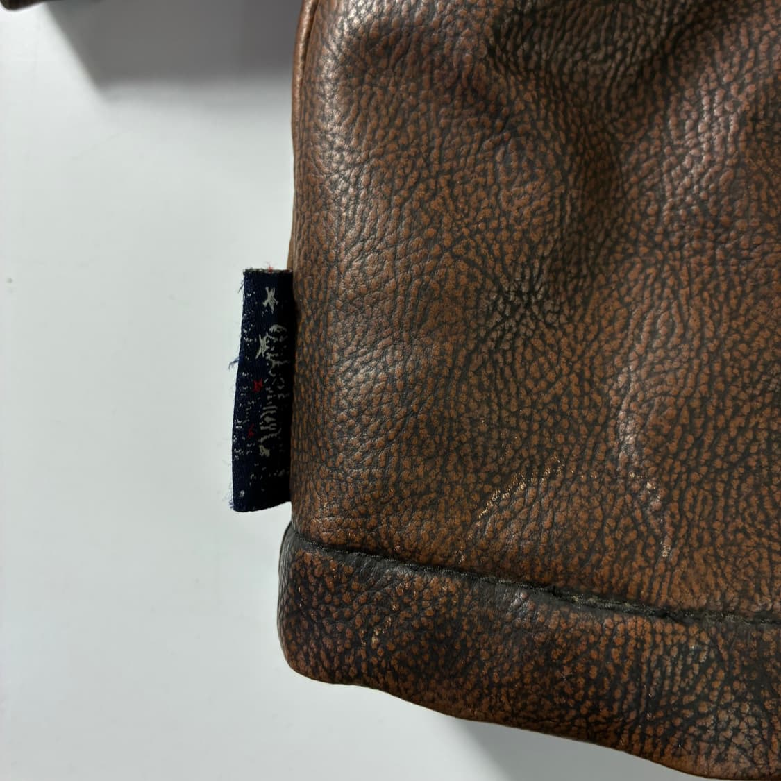 Quick silver  퀵실버 90,s 웨스턴 레더 브라운 레이싱 자켓 상품이미지7