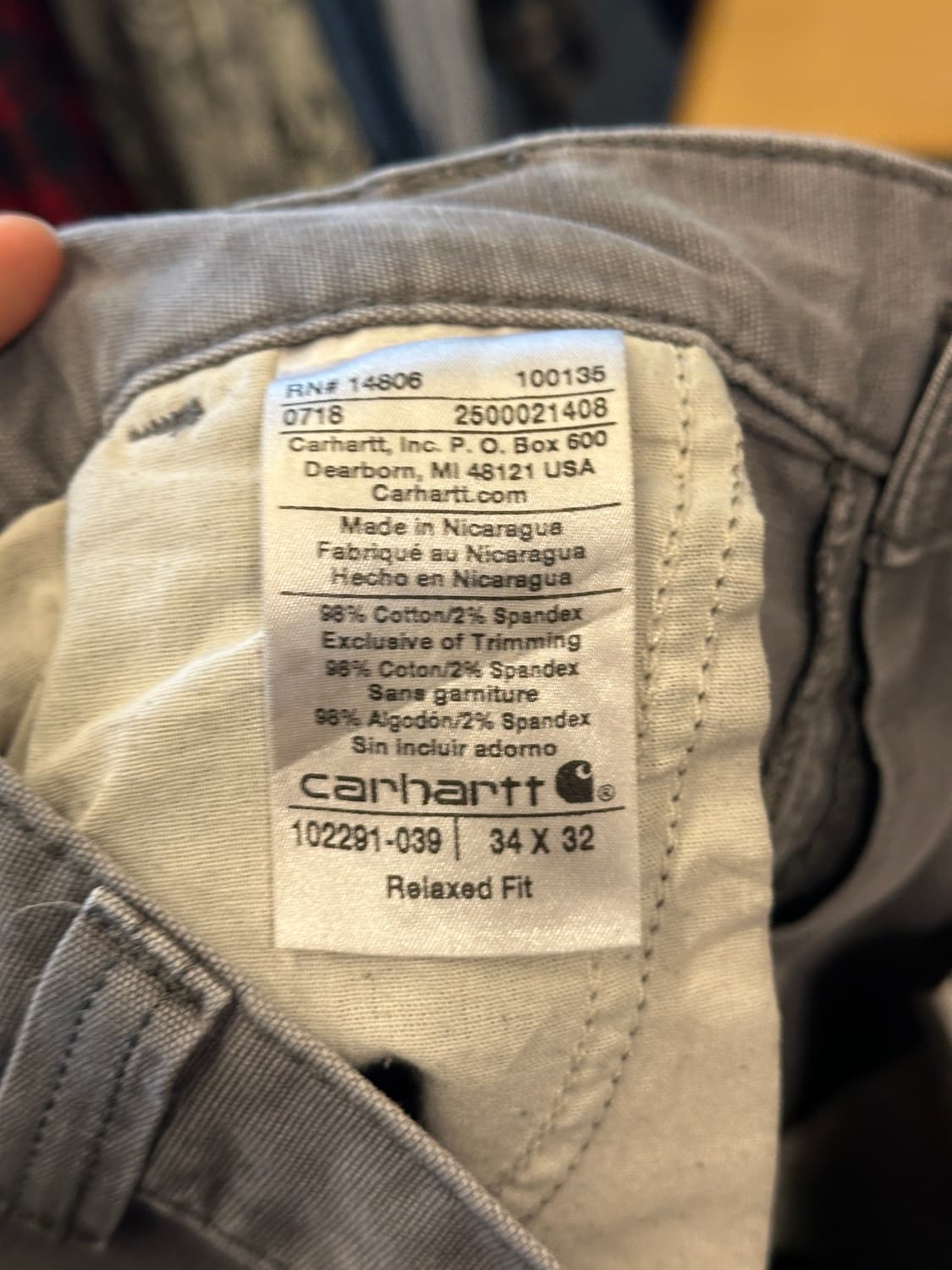 Carhartt 칼하트 릴렉스핏 워크팬츠 34x32 상품이미지4