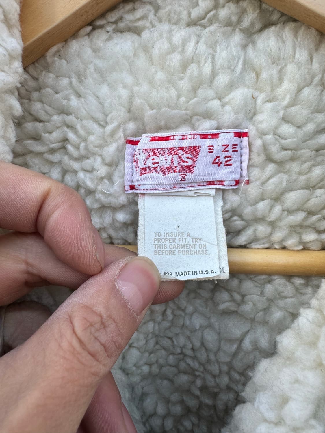 70~80s 리바이스 빈티지 오렌지탭 쉐르파 웨스턴 데님 트러커 자켓 상품이미지7