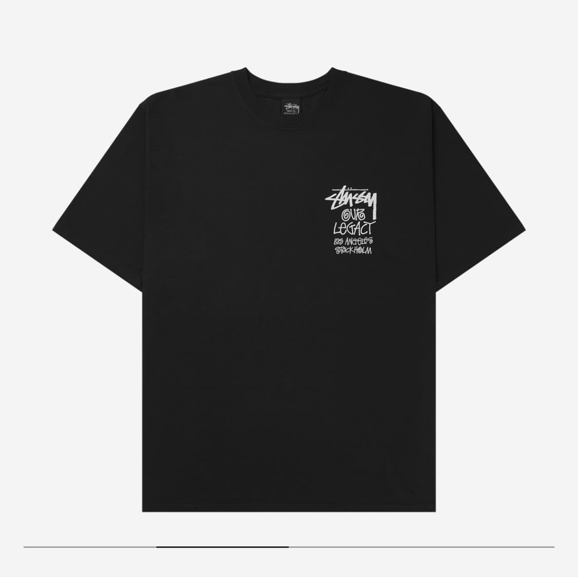 (XL) 스투시 x 아워레가시 서프맨 피그먼트 다이드 티셔츠 블랙 상품이미지2