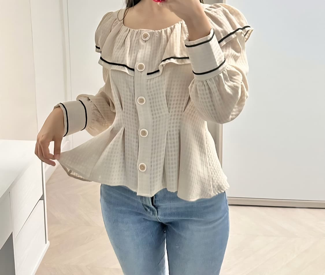 살롱드욘 블라우스 m 상품이미지2