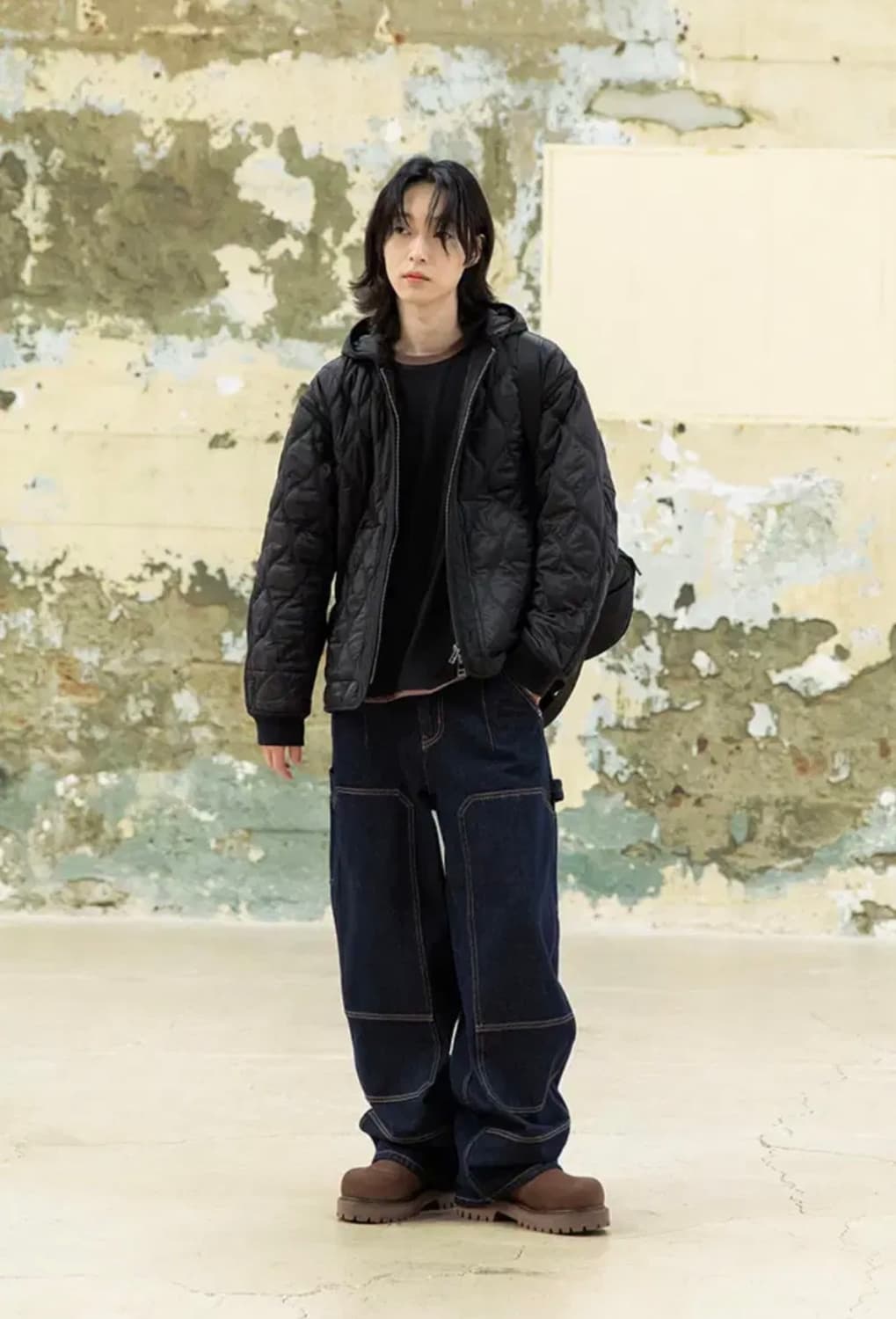 [새제품/2] 비긴202 빈티지 레이어 모즈파카 - 블랙 상품이미지6