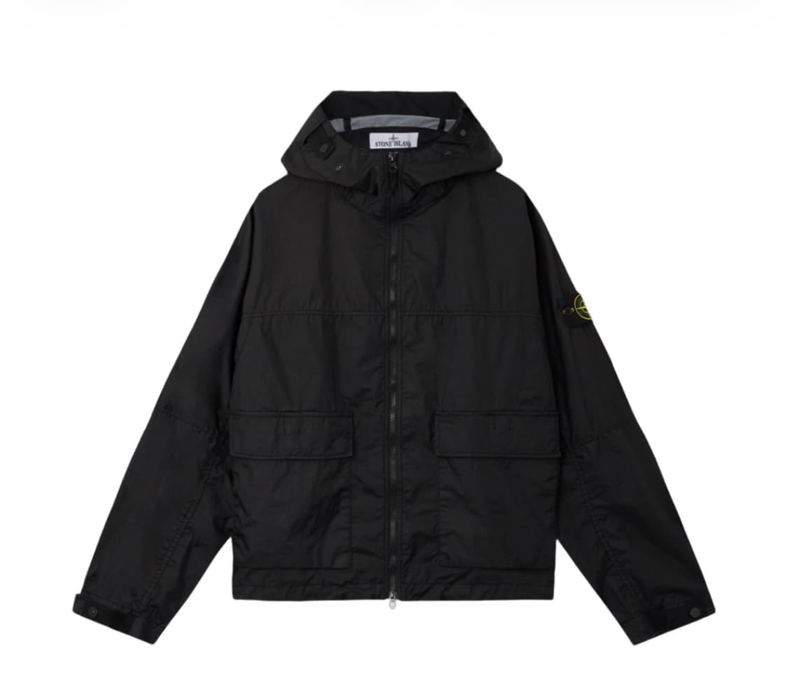 스톤아일랜드 멤브라나 3L TC 후드 자켓 워터 블랙 상품이미지1