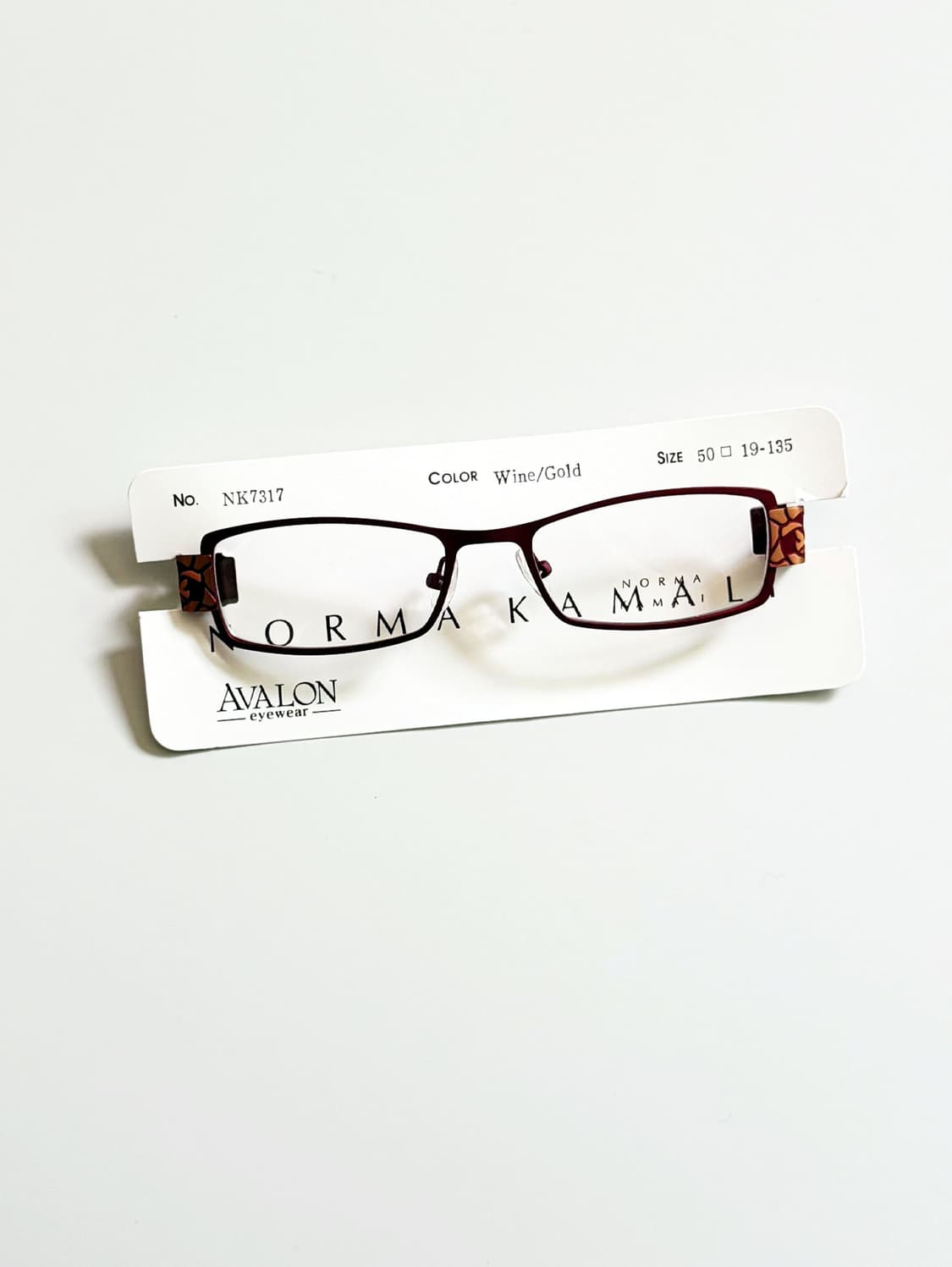 NORMA KAMALI 슬림 스퀘어 메탈 프레임 빈티지 안경 상품이미지1