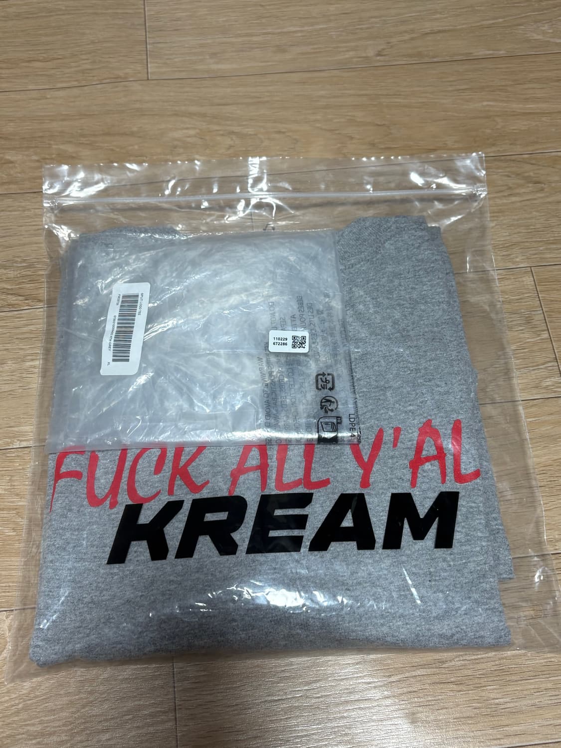 슈프림 스플릿 티셔츠 헤더그레이 XL 상품이미지3