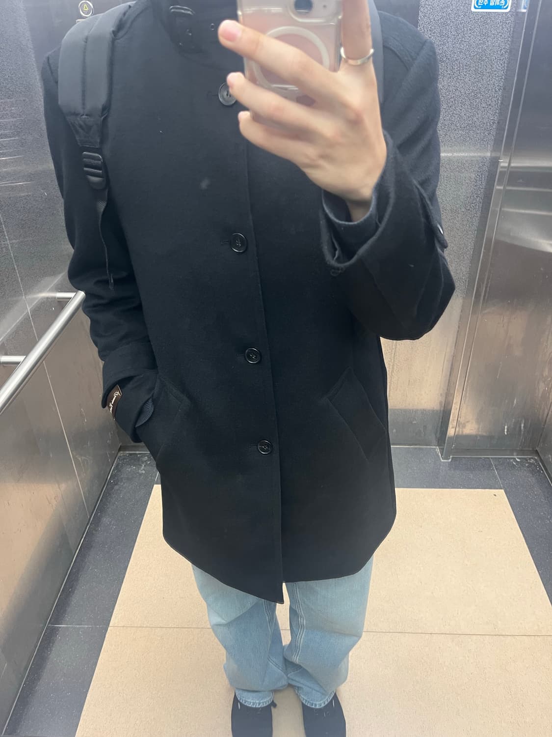 피에르가르뎅 캐시미어10울90 하프코트 상품이미지5