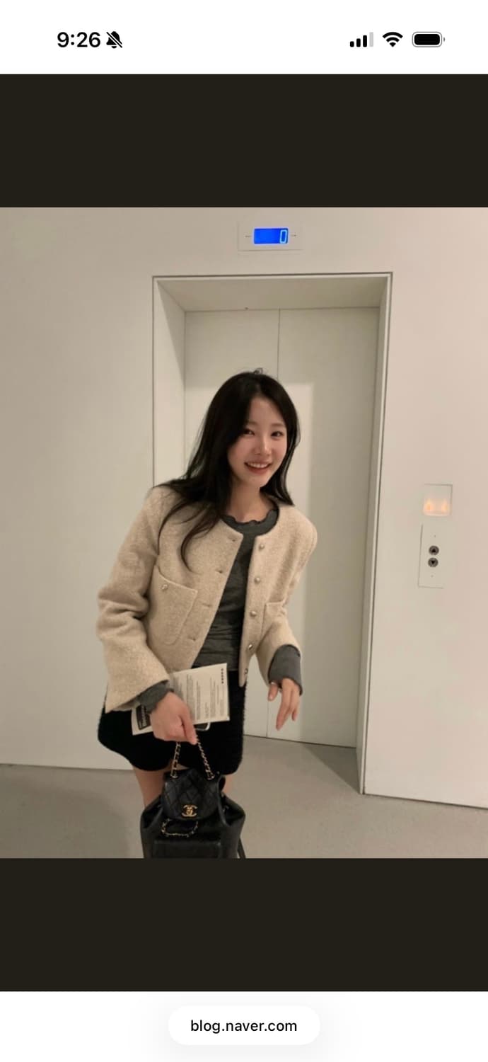 레이지샵 르망 트위드 자켓 아이보리 상품이미지4