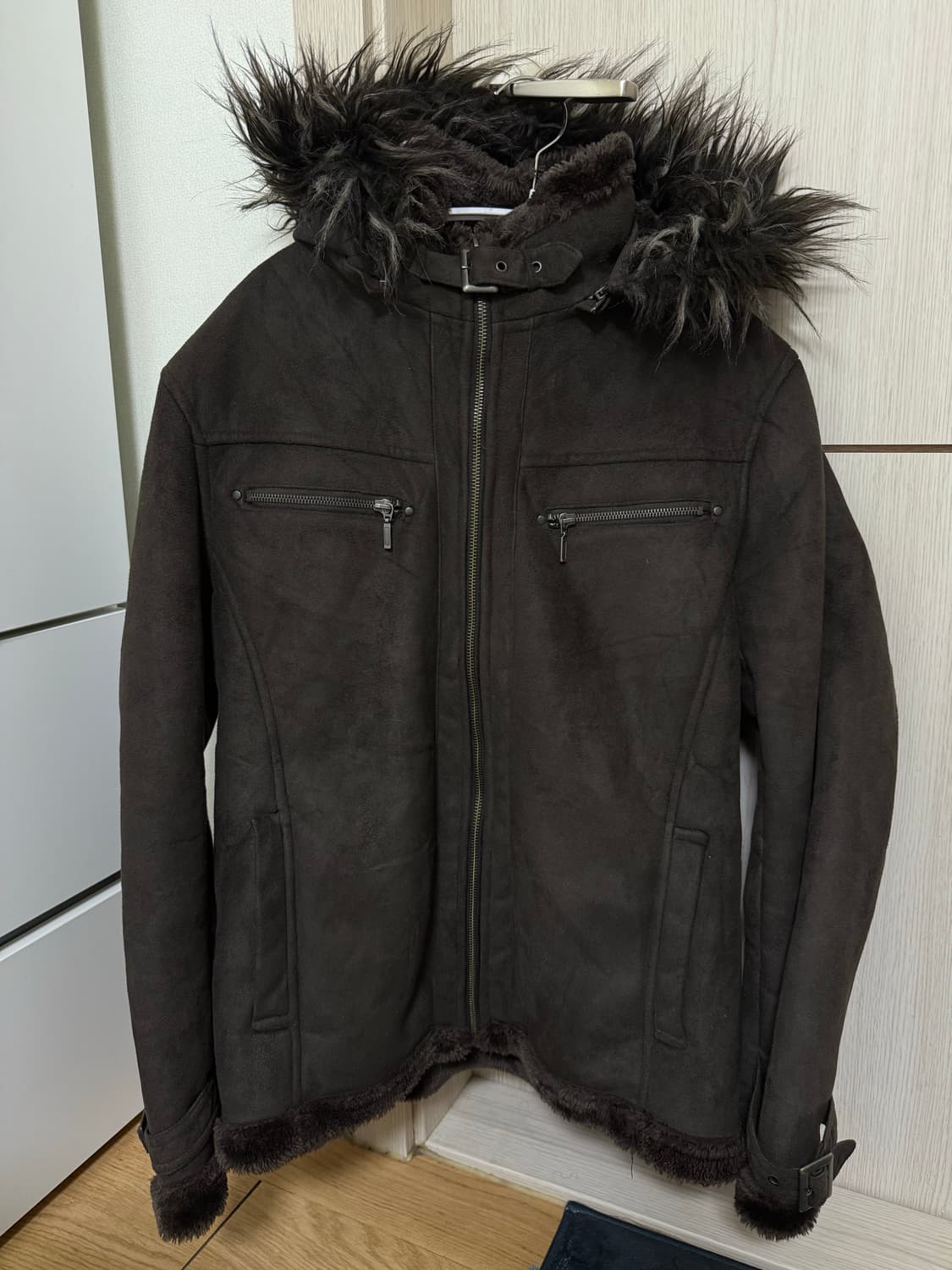 일본빈티지 후드 무스탕 상품이미지1