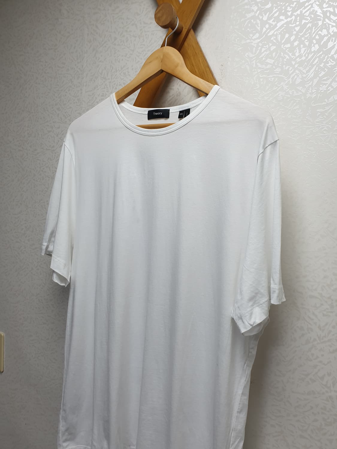 [xxl/110/미착용] 띠어리 피마코튼 프리시즌 반팔 화이트 상품이미지2