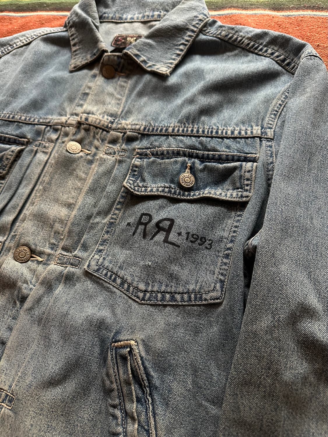 90s USA 빈티지 더블알엘 RRL 2세대 데님 자켓 상품이미지3