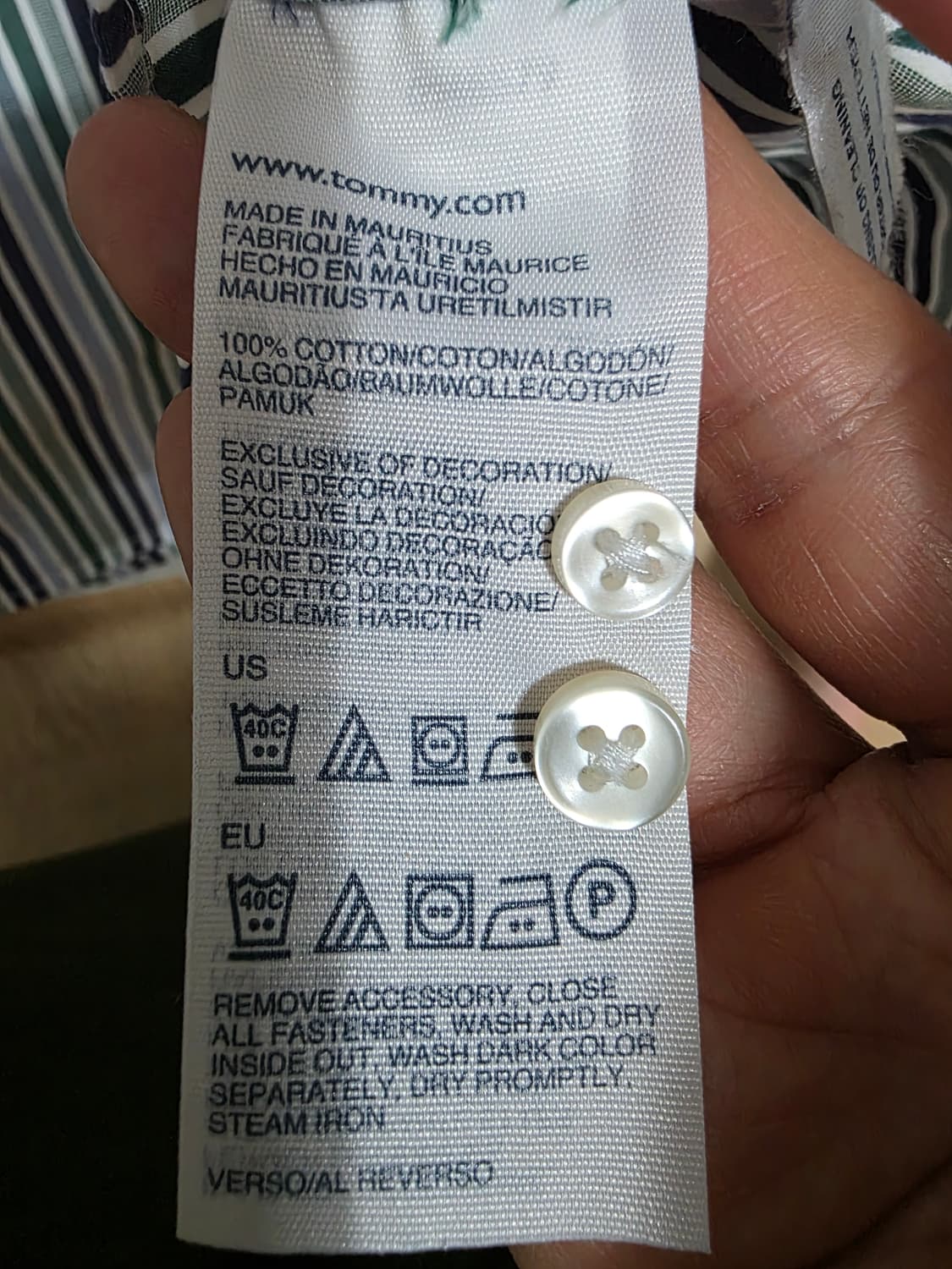 타미힐피거 스트라이프 셔츠 S 상품이미지7