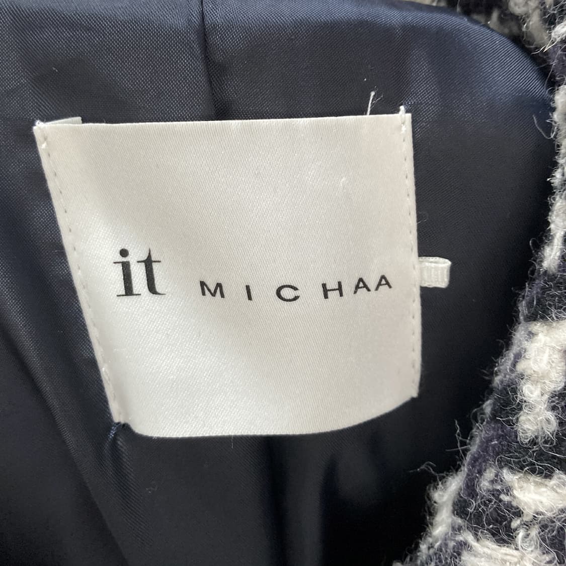 잇미샤 여성트위드코트 블랙화이트 85 상품이미지4