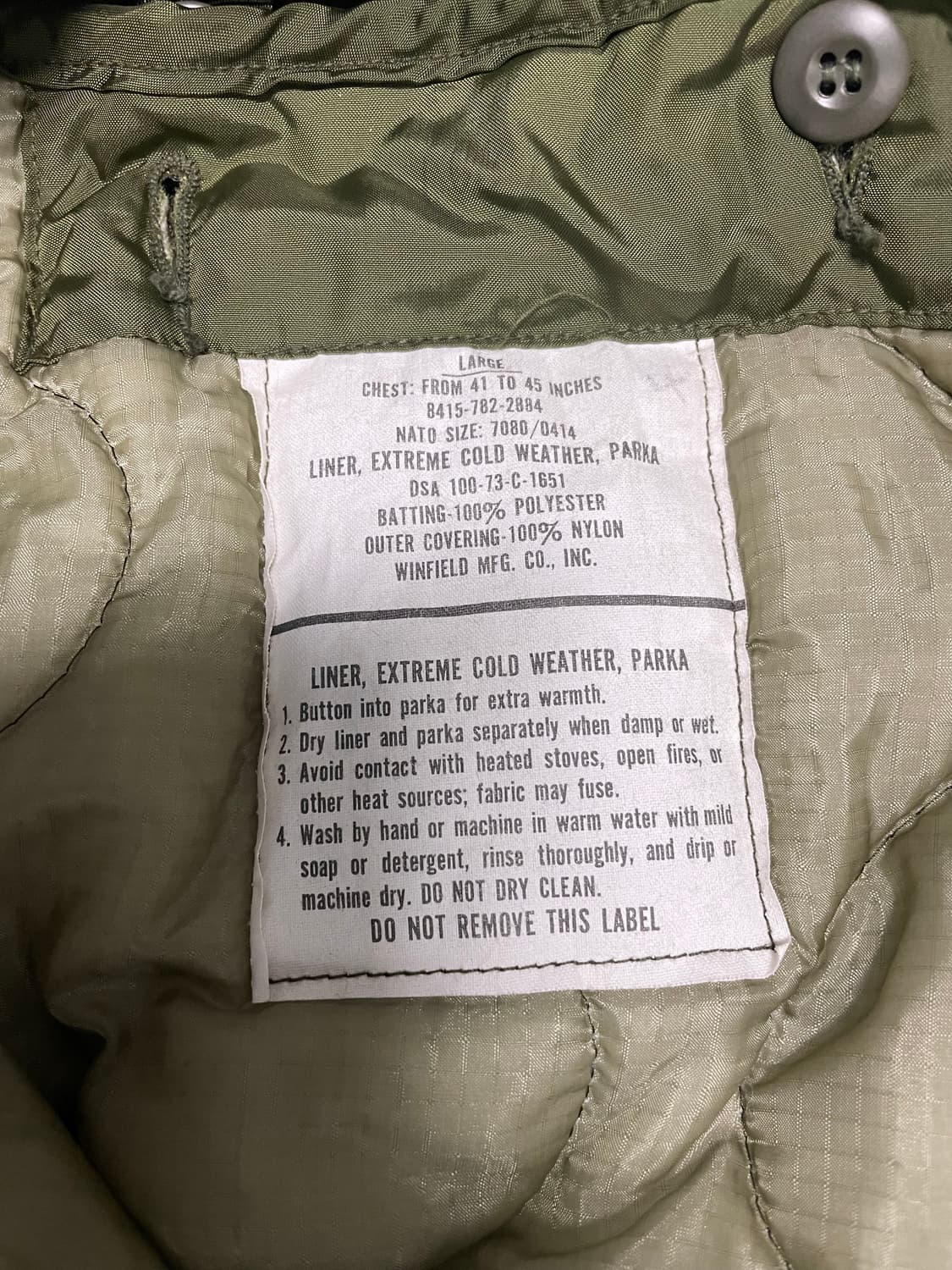 m65 og 피쉬테일 개파카 데드스탁 라지 세트 오리지널 상품이미지3