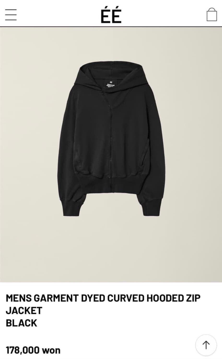누마레 ee mens curved 후드집업 상품이미지1