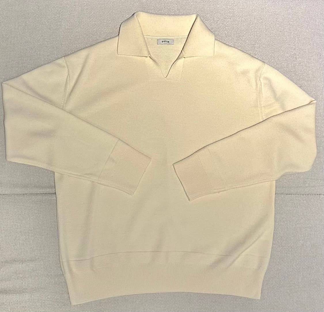 시스템 아이보리 카라 니트 상품이미지1