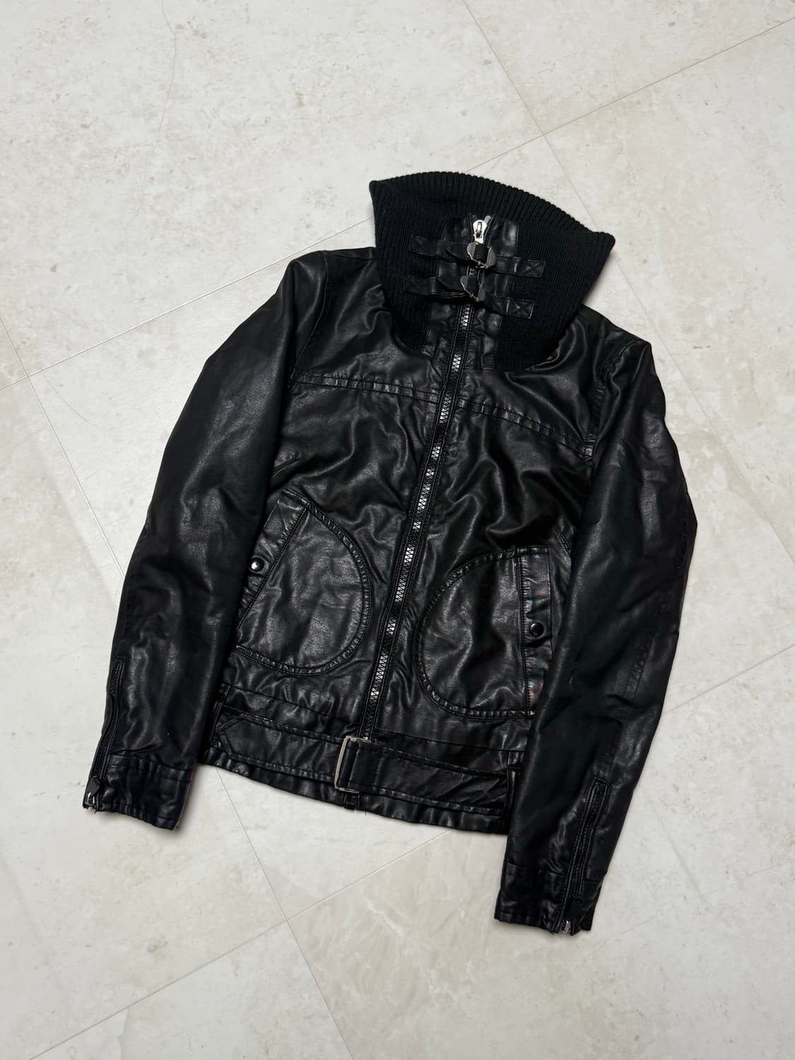 디젤 코팅 라이더 자켓 상품이미지1