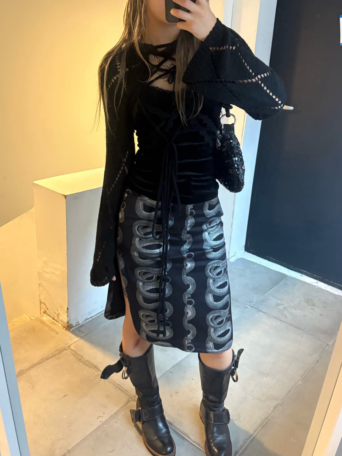 Hysteric Glamour Snake midi skirt 상품이미지6
