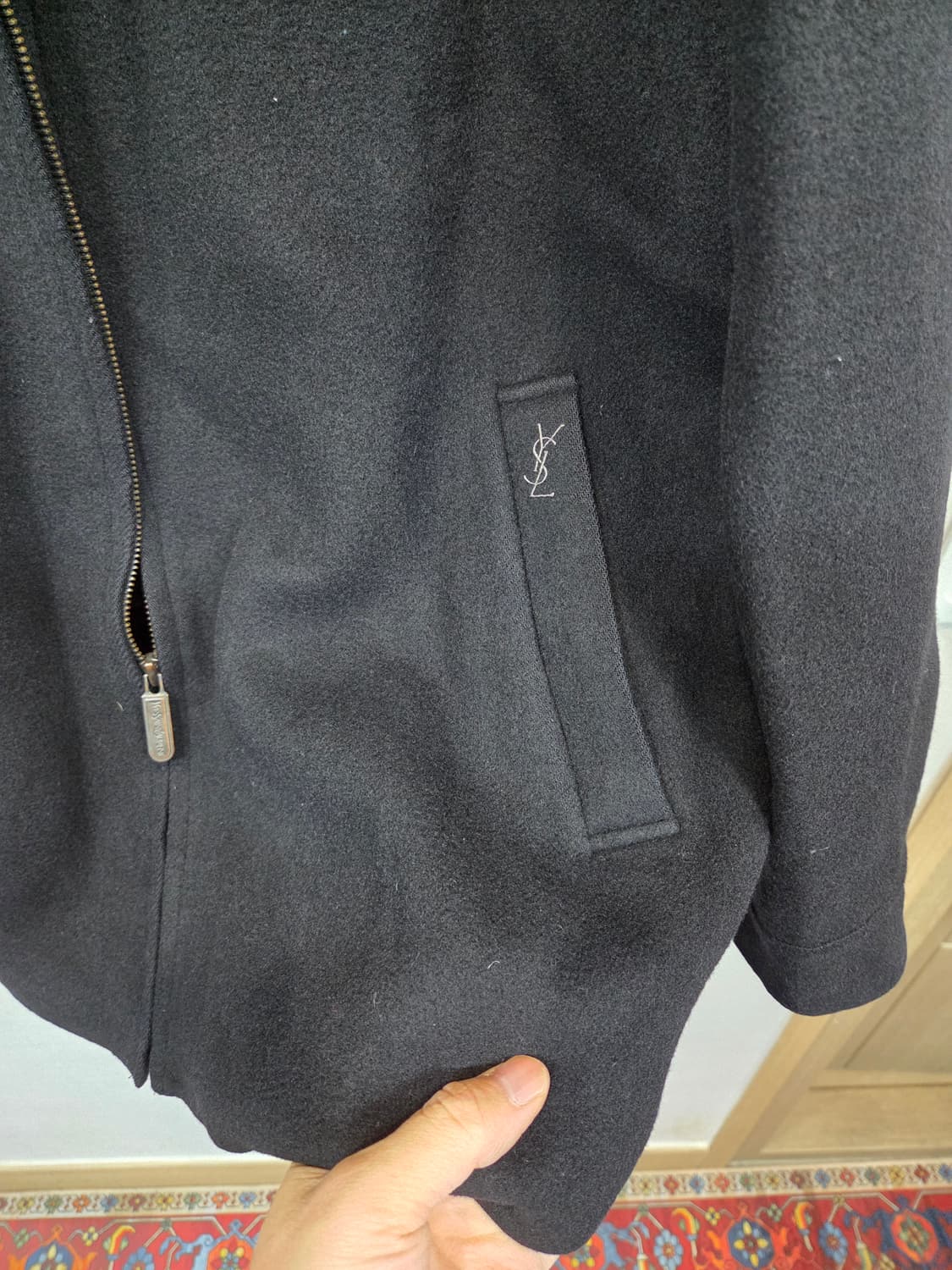 입생로랑 올드스쿨 울 카라 자켓 L 상품이미지5