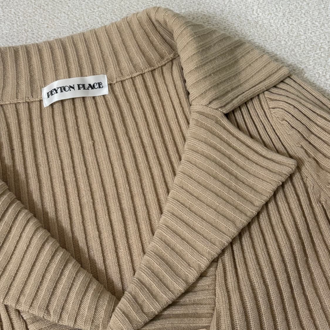 일본빈티지 peyton place 베이지 니트가디건 상품이미지6