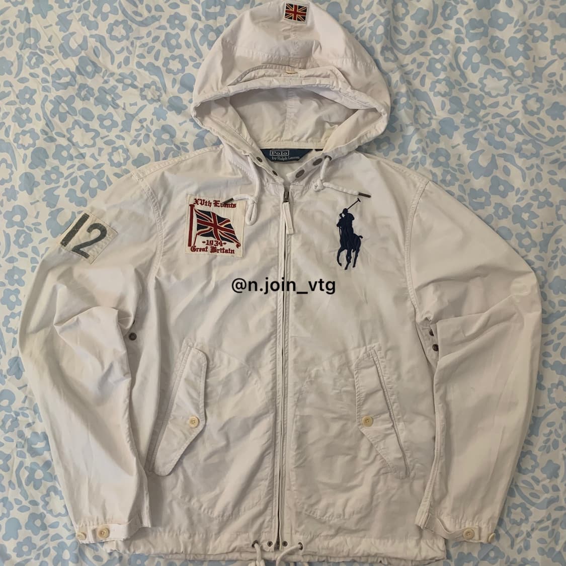 폴로 랄프로렌 빅포니 브리튼 UK 영국 화이트 바람막이 자켓 상품이미지1