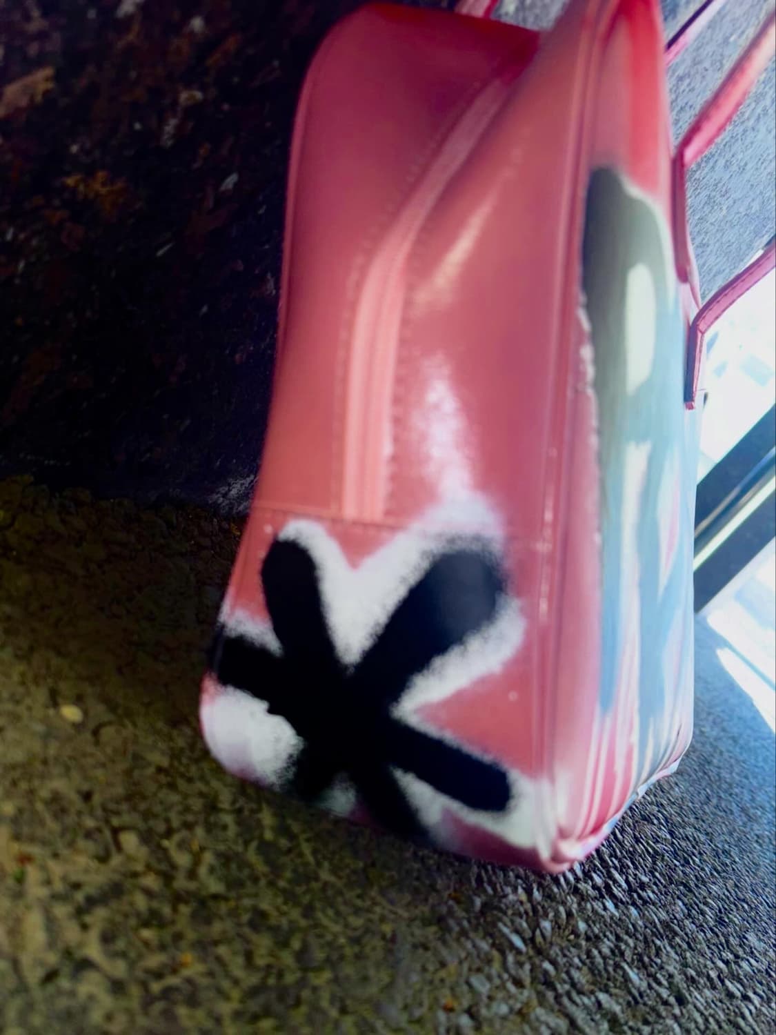 리메이크 스포티 핑크 레더 빈티지 토트백 상품이미지3