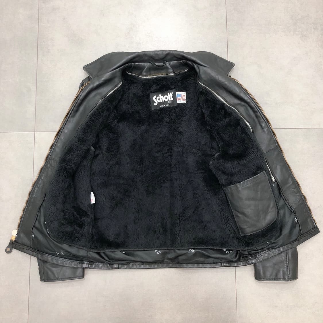 쇼트 schott 미국 usa 바이크레이싱 디트로이트 레더가죽 자켓 38 상품이미지4