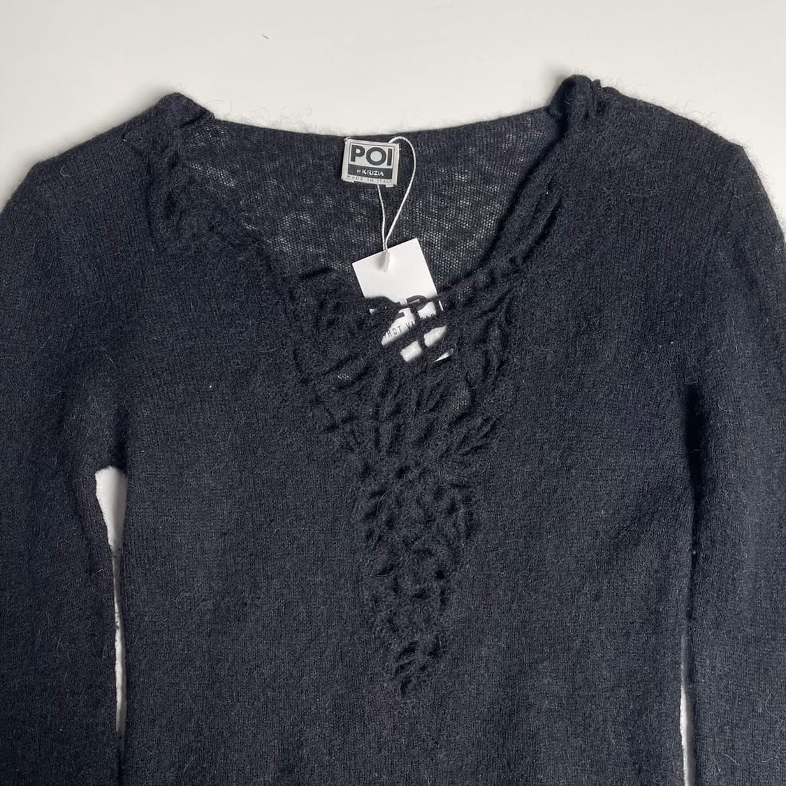 Krizia poi 그물 디테일 알파카 블렌드 니트 (italy)   상품이미지3