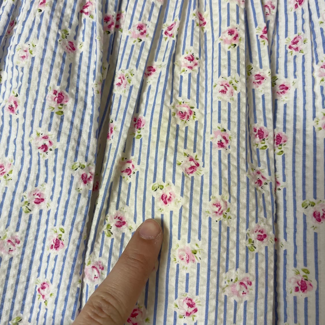 폴로랄프로렌 키즈 플라워패턴 스카이블루 스트라이프 롱 원피스 3T 상품이미지7