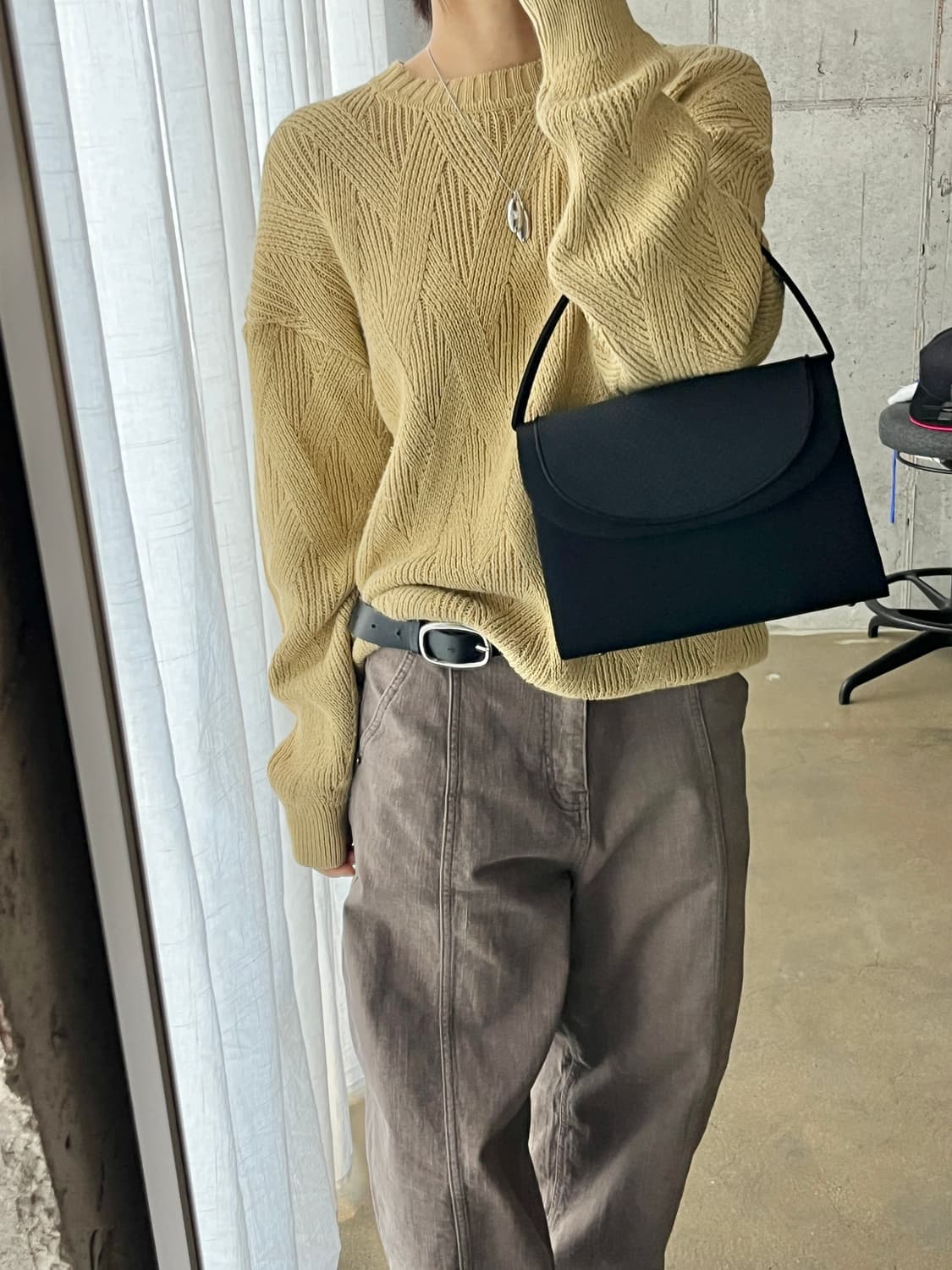 Courreges 꾸레쥬 더블펜던트 목걸이 상품이미지5