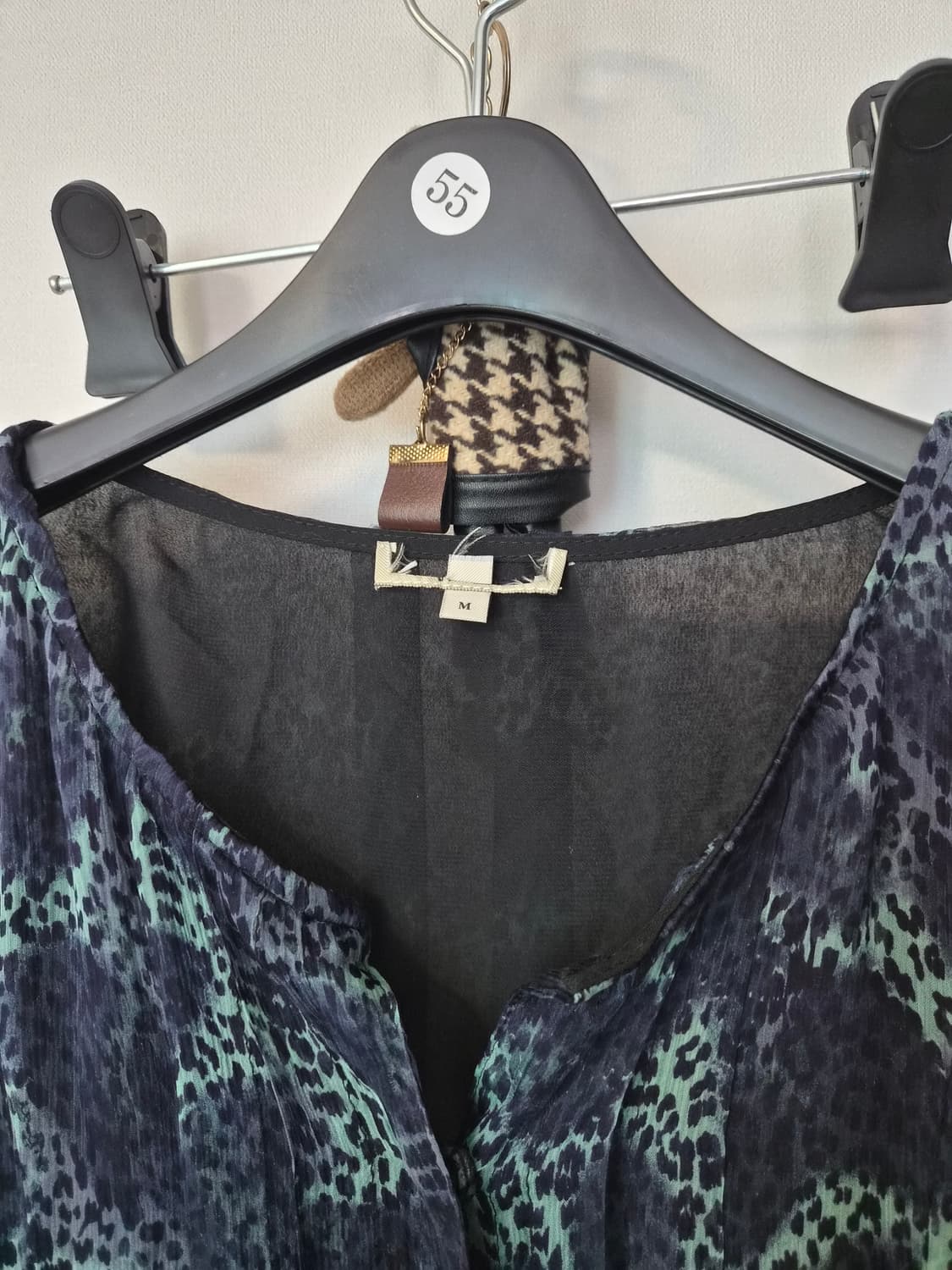 수입 실크100% 레오파드 실크 시폰 원피스 상품이미지3