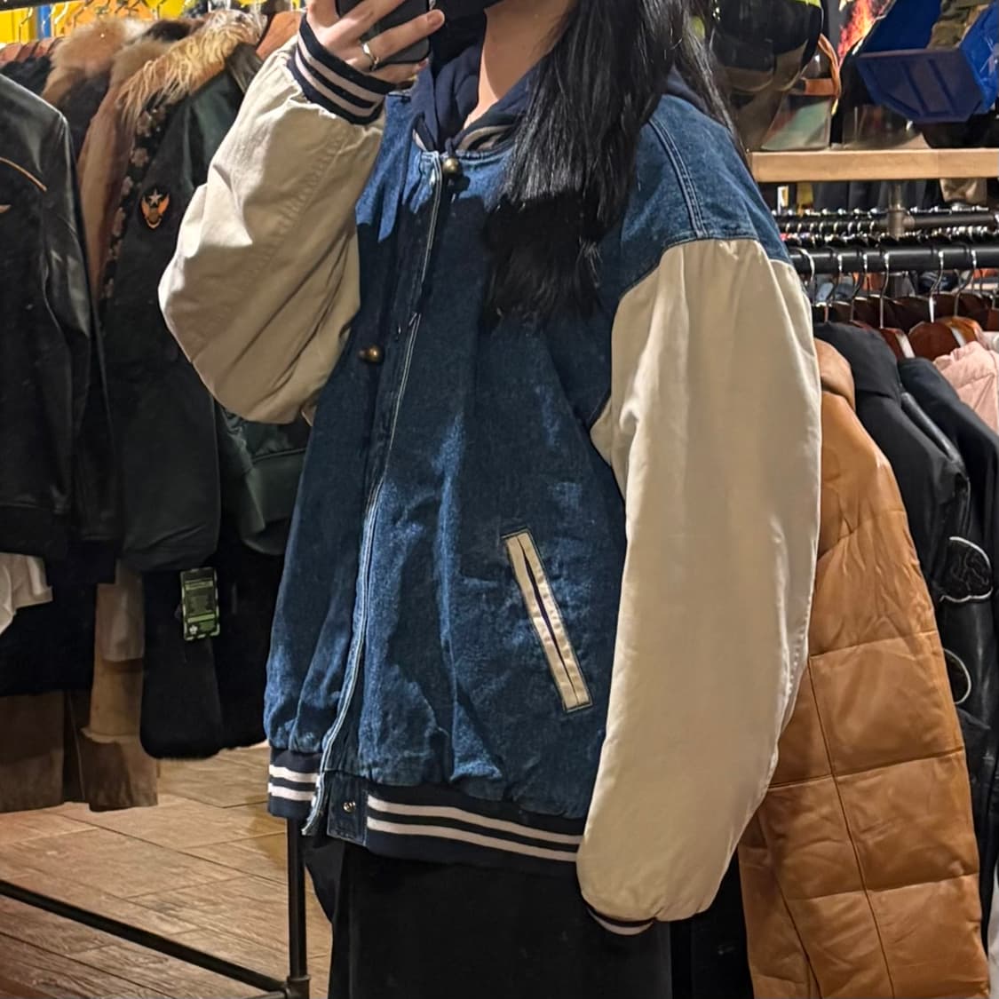 [HI] VTG 후드 데님바시티자켓 상품이미지3