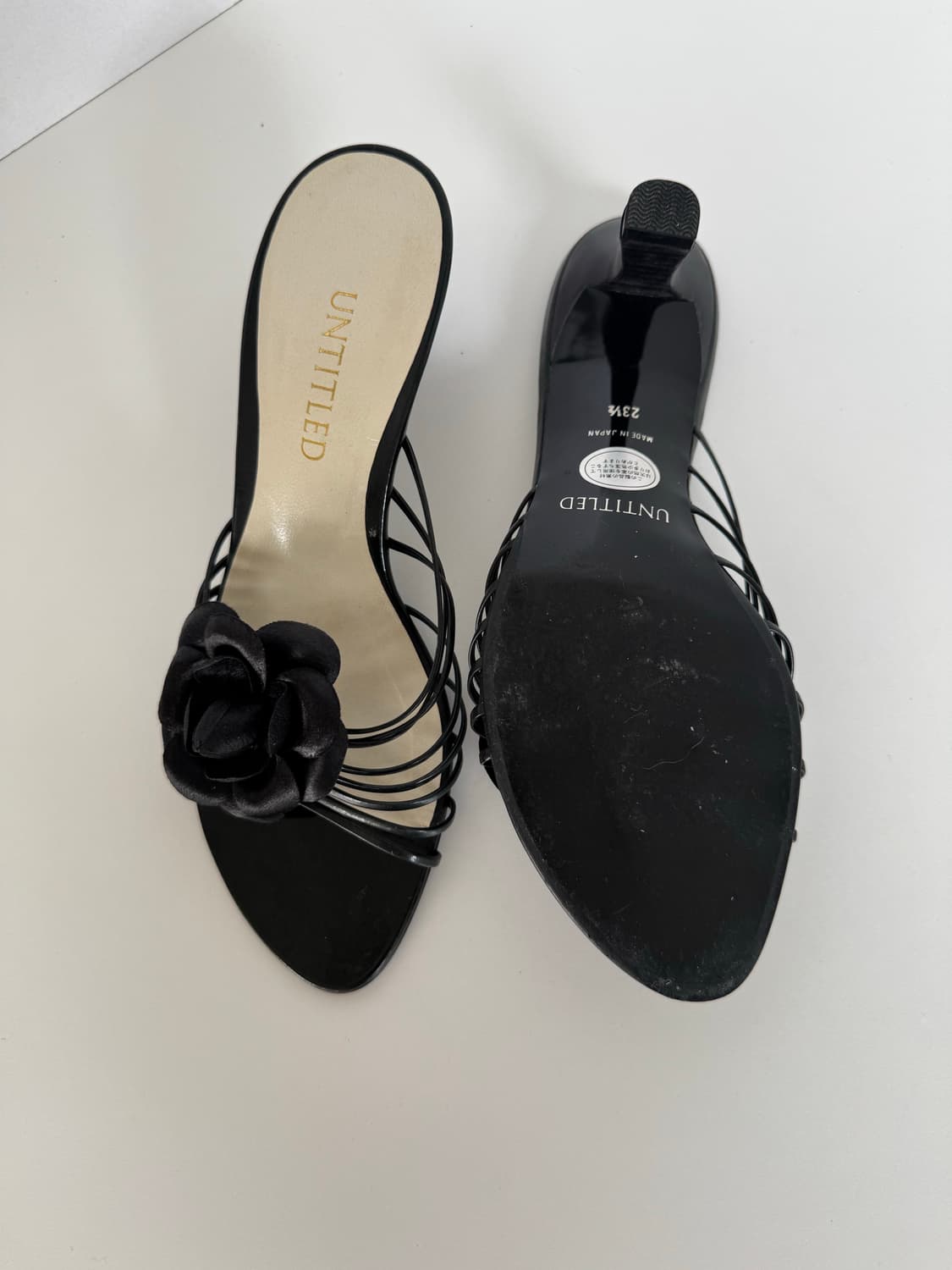 [made japan]UNTITLED 언타이틀드 장미 코사지 스트랩 뮬 상품이미지4