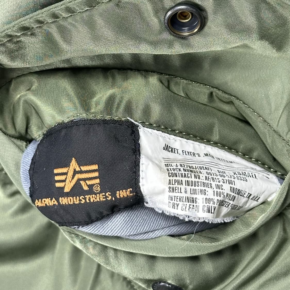 알파인더스트리 ma1 카키 블루종 항공점퍼 (XS 여성추천) 상품이미지6