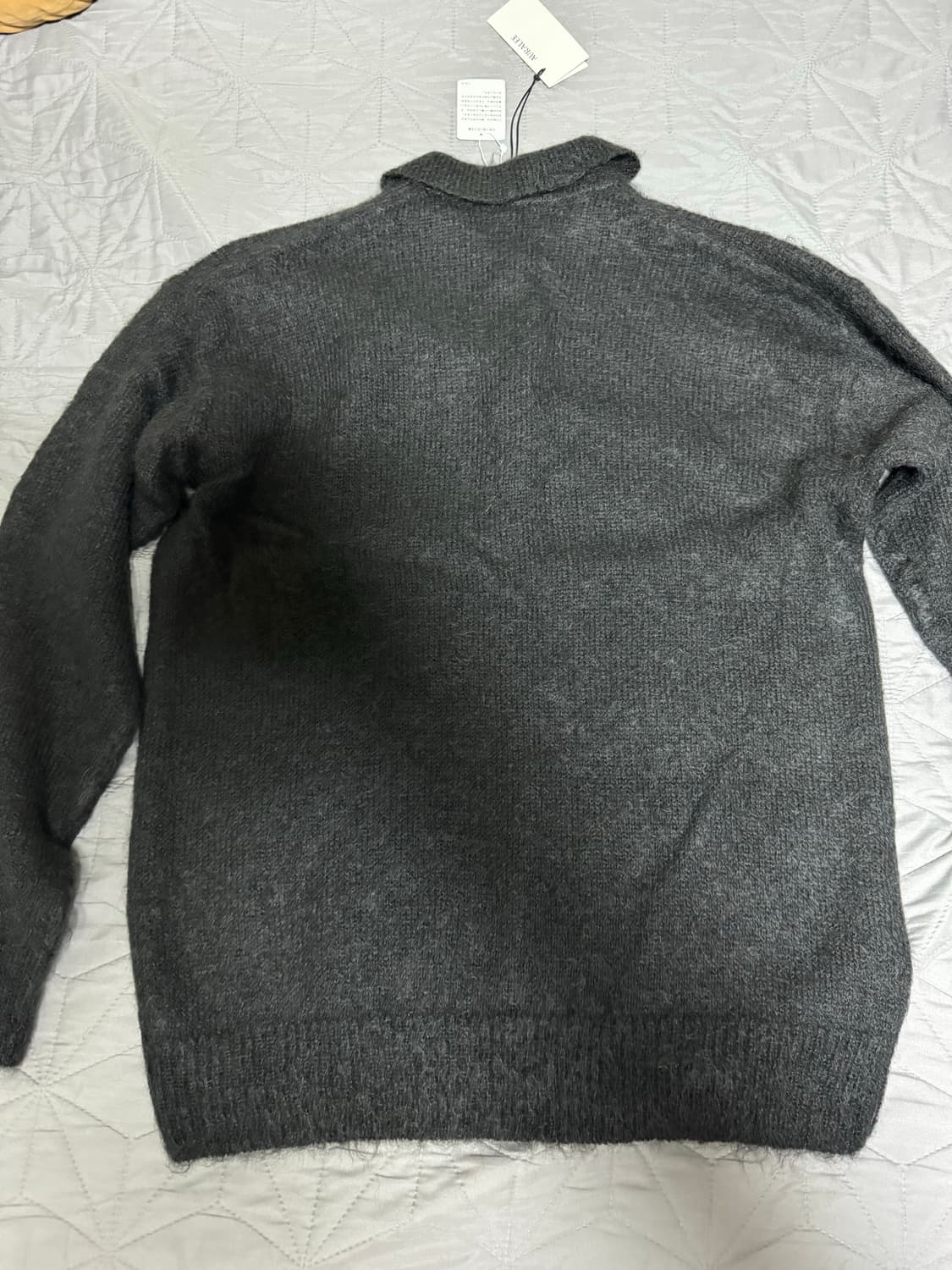 [새상품, 4] 오라리 모헤어 폴로 카라 니트 집업 자켓 가디건 상품이미지3