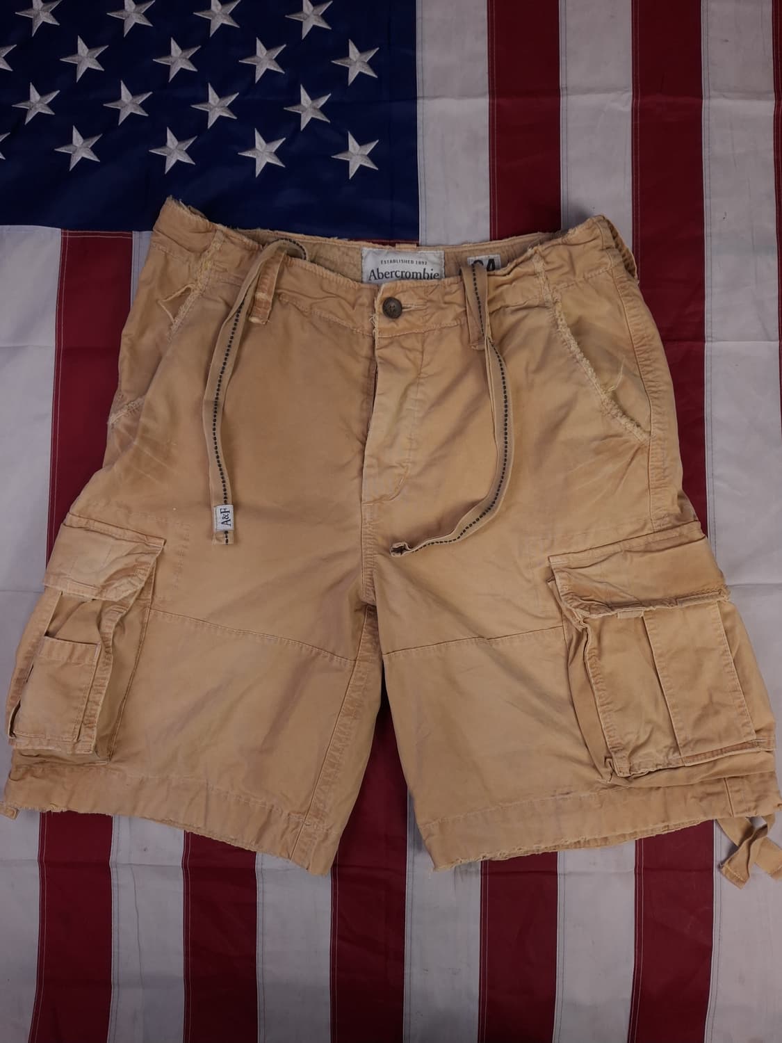 오리지날 아베크롬비 데미지 카고 숏팬츠 상품이미지2