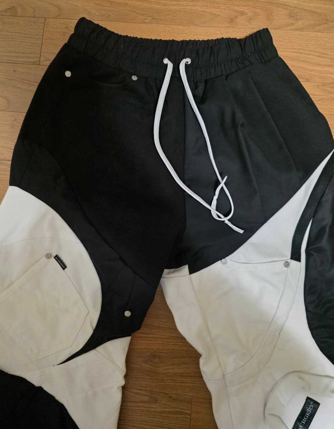SURGERY BAJI Black/White 써저리 팬츠 블랙 화이트 M 상품이미지7
