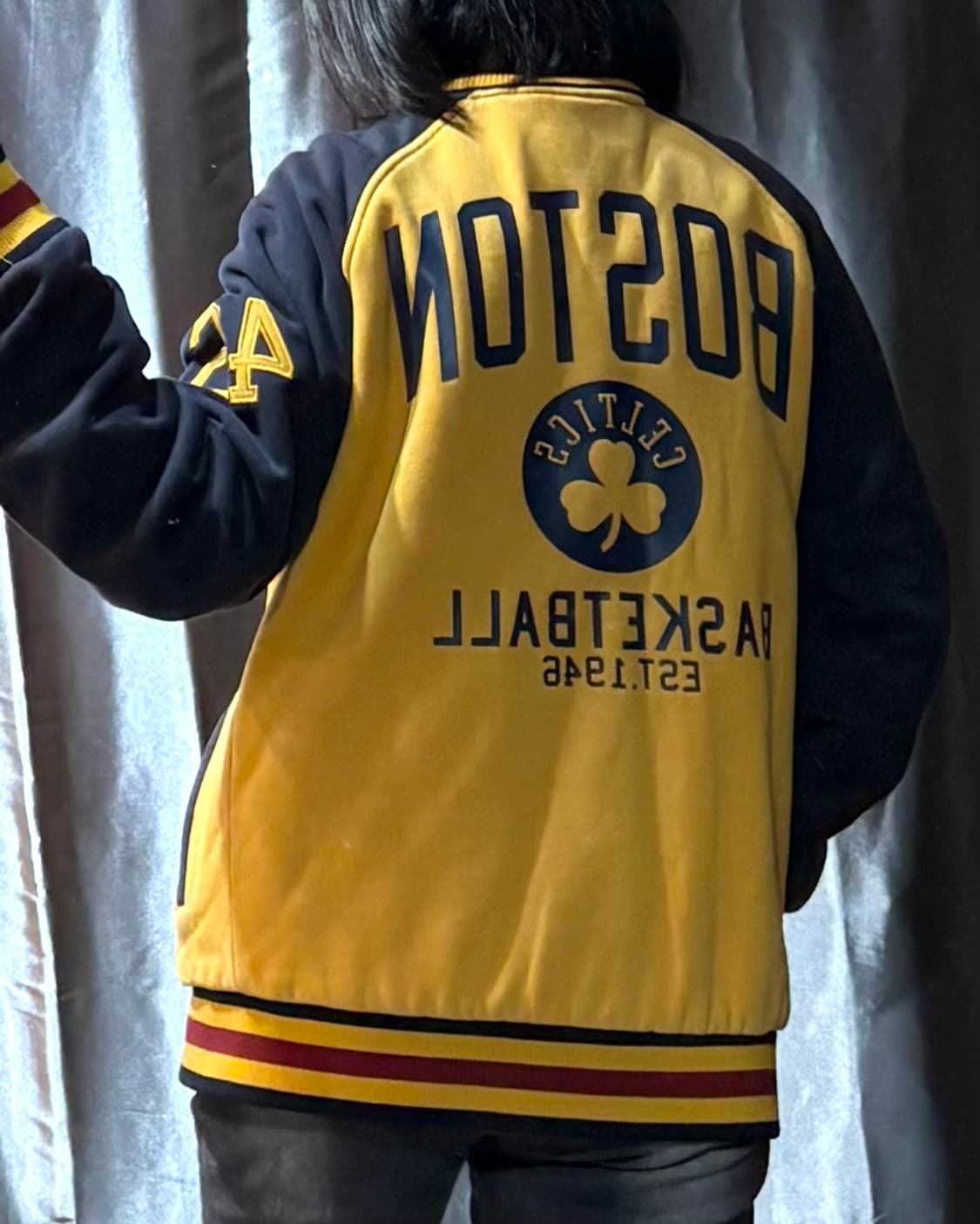L NBA 셀틱스 베스킷볼 바시티 자켓 상품이미지2